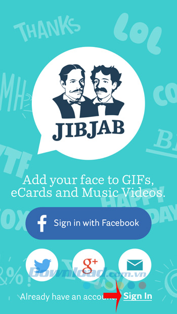 Nhấn vào Sign In Nhấn vào Sign In