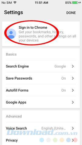 Đăng nhập tài khoản
