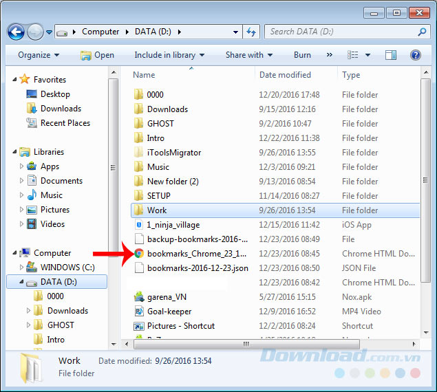 Dấu trang của Chrome Dấu trang của Chrome