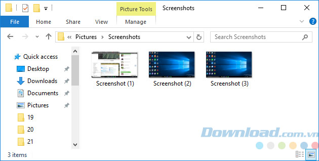 Thư mục Screenshots Thư mục Screenshots
