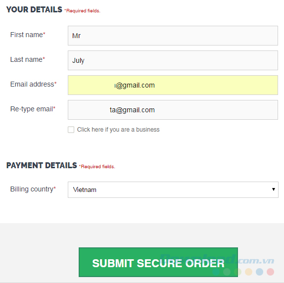 Thông tin người dùng