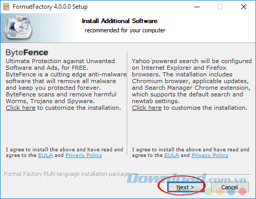 Cài đặt Format Factory