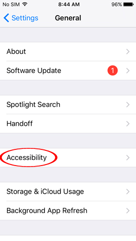 Mục Accesibility