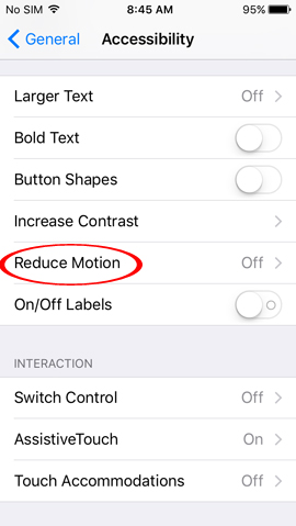 Reduce Motion