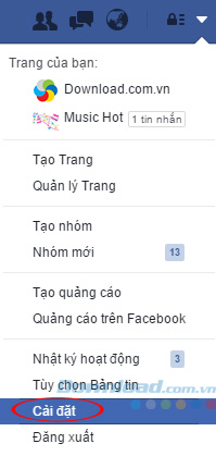 Cài đặt Facebook
