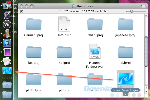Kéo vào thanh Dock Kéo vào thanh Dock