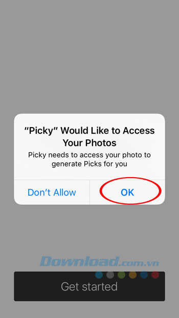 Đồng ý truy cập thư viện ảnh