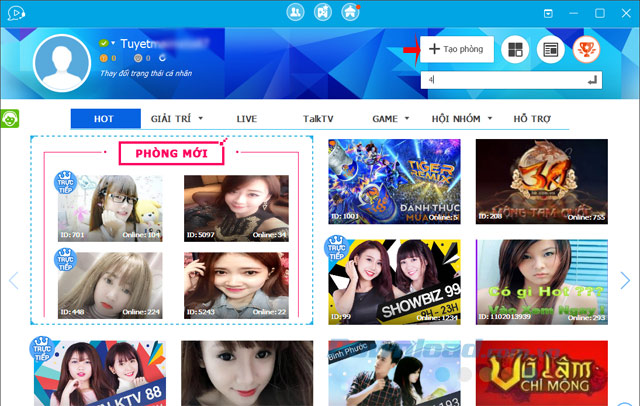 Tạo phòng mới