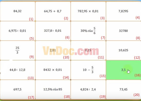 Đề thi Violympic Toán lớp 5 vòng 12 Đề thi Violympic Toán lớp 5