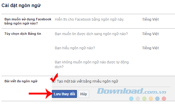 Lưu thay đổi Lưu thay đổi
