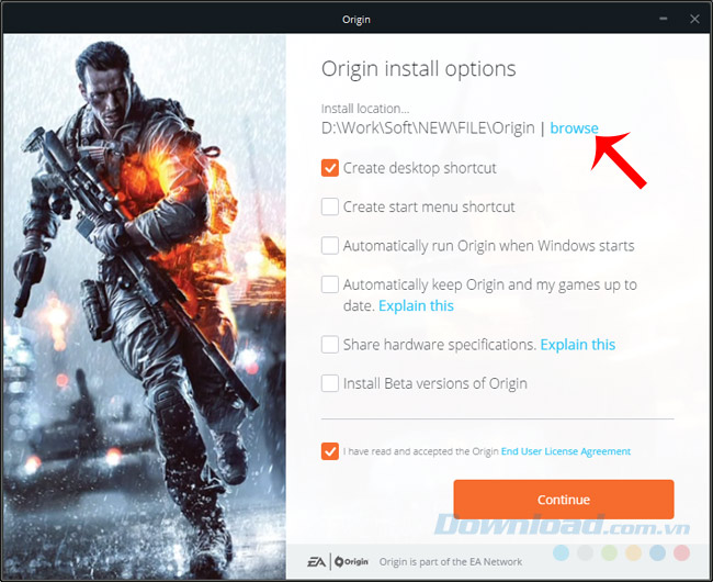 Tùy chọn cài đặt Tùy chọn cài đặt