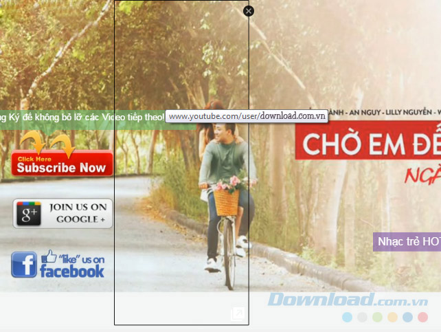 Quảng cáo khi di chuột vào sẽ hiện ra