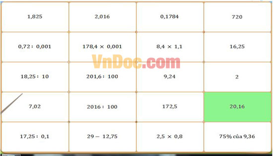 Đề thi giải toán trên mạng Đề thi Violympic Toán lớp 5 vòng 10 năm 2016 - 2017