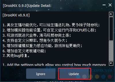 Thông báo cập nhật Thông báo cập nhật