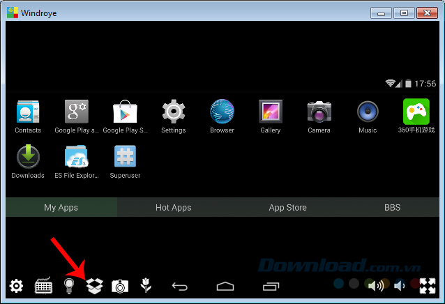 Giao diện chính của giả lập
