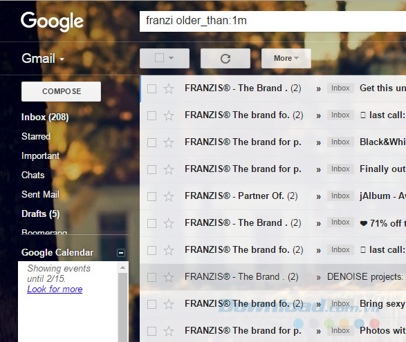 Mail cũ hơn 1 tháng Mail cũ hơn 1 tháng