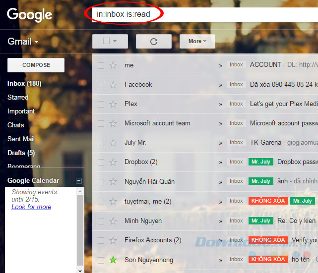 Thư đã đọc Thư đã đọc