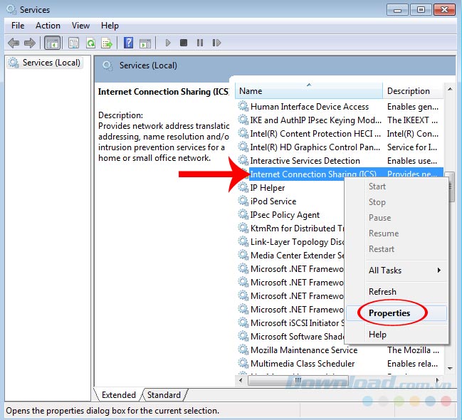 Bấm chuột phải Bấm chuột phải