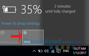 Tăng giảm độ sáng màn hình