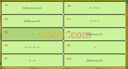 Đề thi Violympic môn Toán lớp 1 vòng 8 Đề thi Violympic môn Toán lớp 1 vòng 8