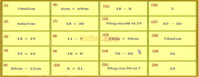 Đề thi Violympic môn Toán lớp 2 vòng 7 Đề thi Violympic môn Toán lớp 2 vòng 7