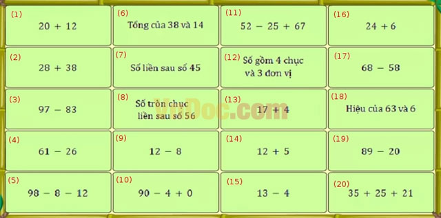 Đề thi Violympic môn Toán lớp 2 vòng 8 Đề thi Violympic môn Toán lớp 2 vòng 8