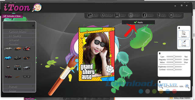 Áp dụng các hiệu ứng