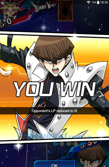 Giao diện chiến thắng