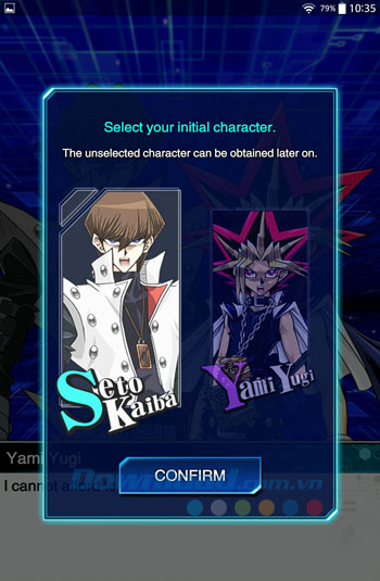 Chọn nhân vật chơi Game Yu-Gi-Oh Duel Links