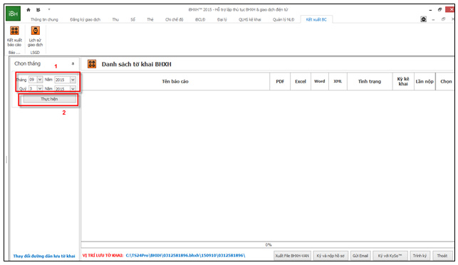 Danh sách tờ khai BHXH Danh sách tờ khai BHXH