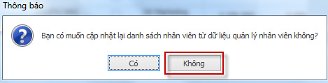 Cập nhật lại danh sách nhân viên Cập nhật lại danh sách nhân viên