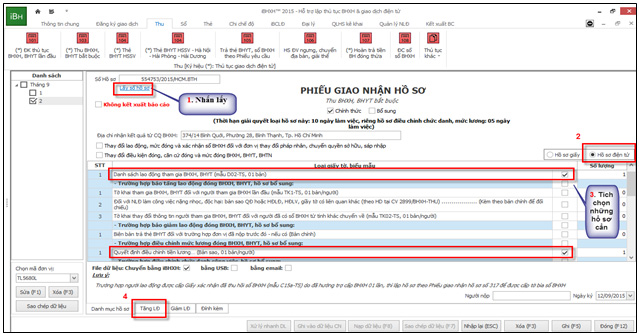 Phiếu giao nhận hồ sơ Phiếu giao nhận hồ sơ