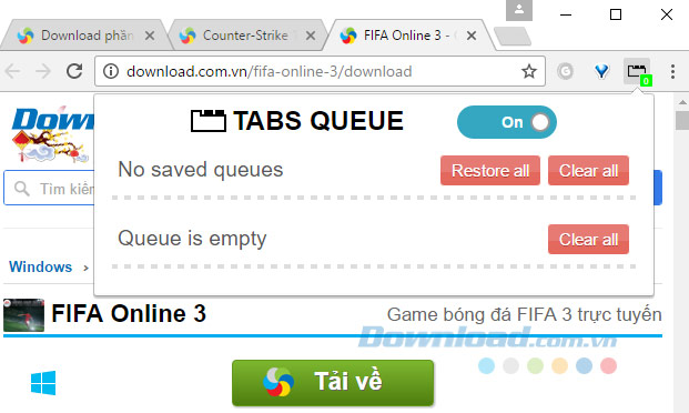 Tabs Queue Tabs Queue
