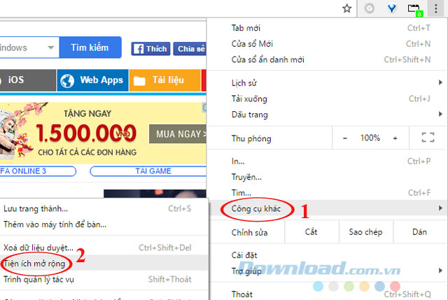 Tiện ích mở rộng Tiện ích mở rộng