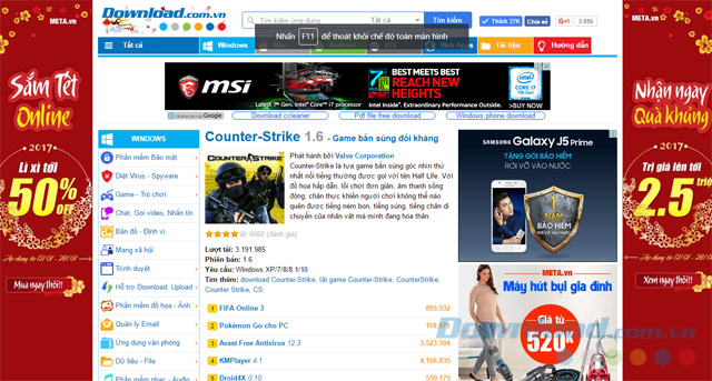 Chế độ toàn màn hình Chế độ toàn màn hình