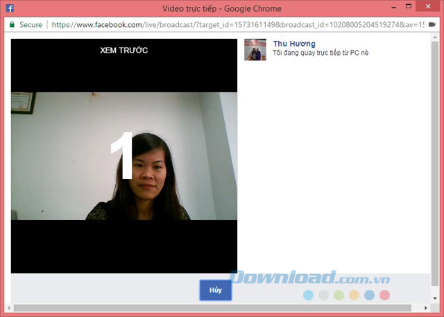 Chuẩn bị phát video trực tiếp Chuẩn bị phát video trực tiếp