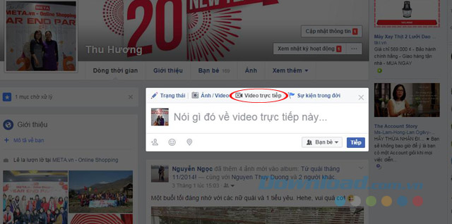 Video trực tiếp trên Facebook Video trực tiếp trên Facebook