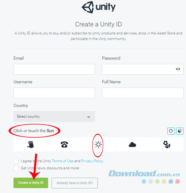 Tạo tài khoản mới Tạo tài khoản mới
