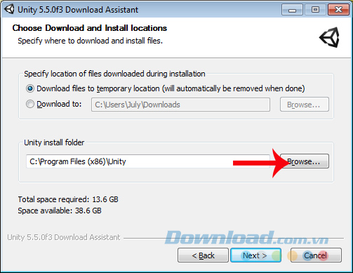 Chọn vị trí lưu