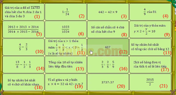 Đề thi Violympic Toán lớp 5 vòng 1