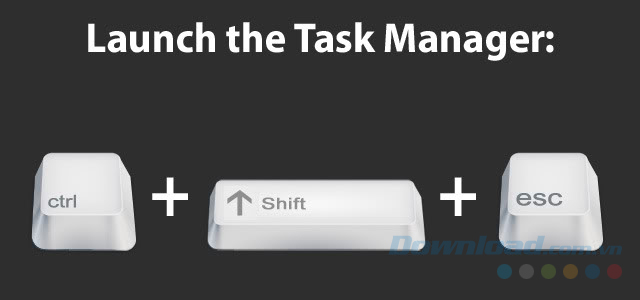 Phím Ctrl + Shift + Esc