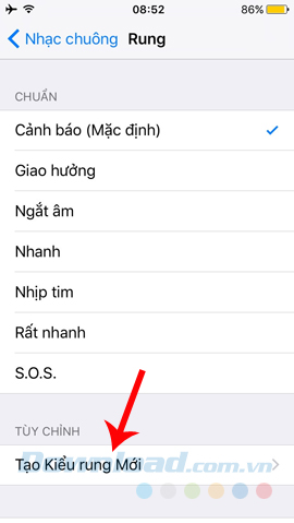 Tạo kiểu rung mới