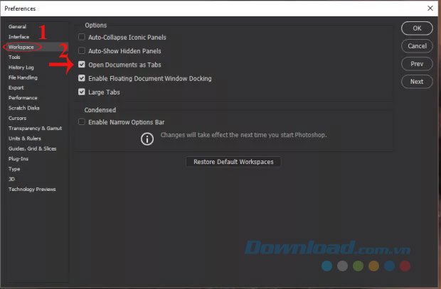 Hiển thị các file mới theo dạng tab Hiển thị các file mới theo dạng tab
