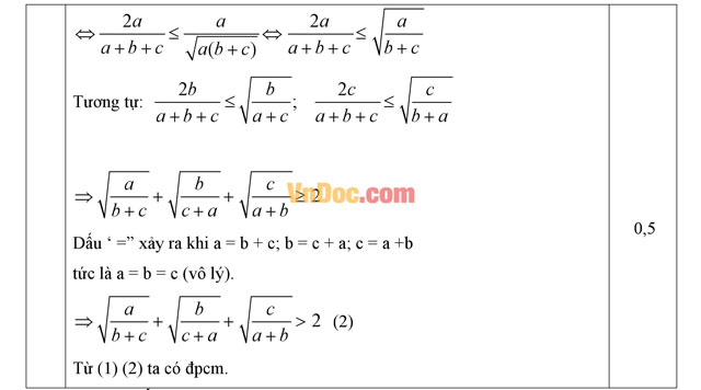 Đáp án đề thi hsg môn toán lớp 9