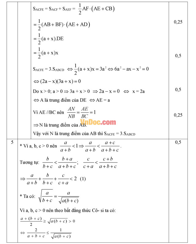 Đáp án đề thi hsg môn toán lớp 9