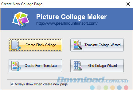 Giao diện chính của Picture Collage Maker