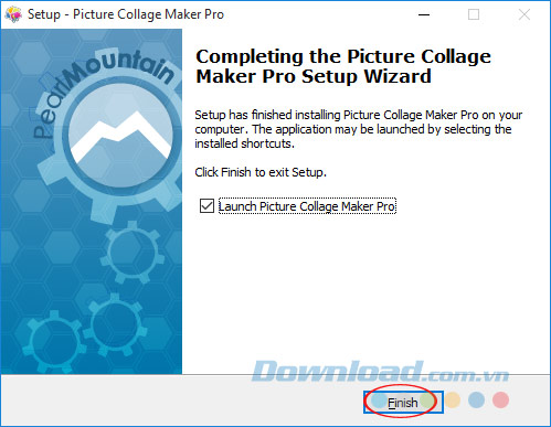 Kết thúc cài đặt Picture Collage Maker