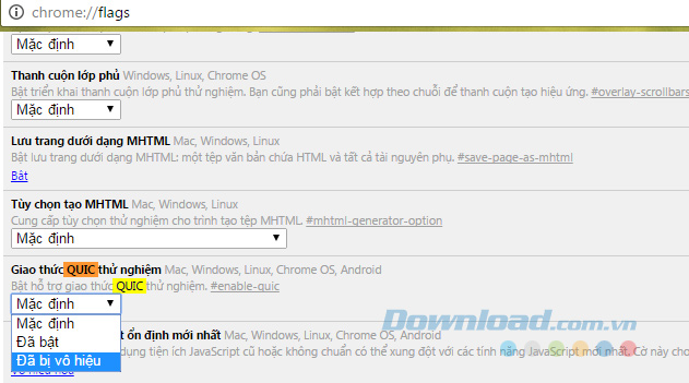 Nhập lệnh trên Chrome