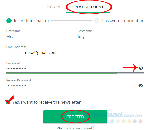 Create Account