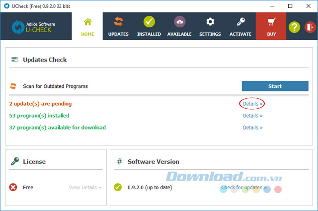 Xem chi tiết phần mềm cần cập nhật Xem chi tiết phần mềm cần cập nhật